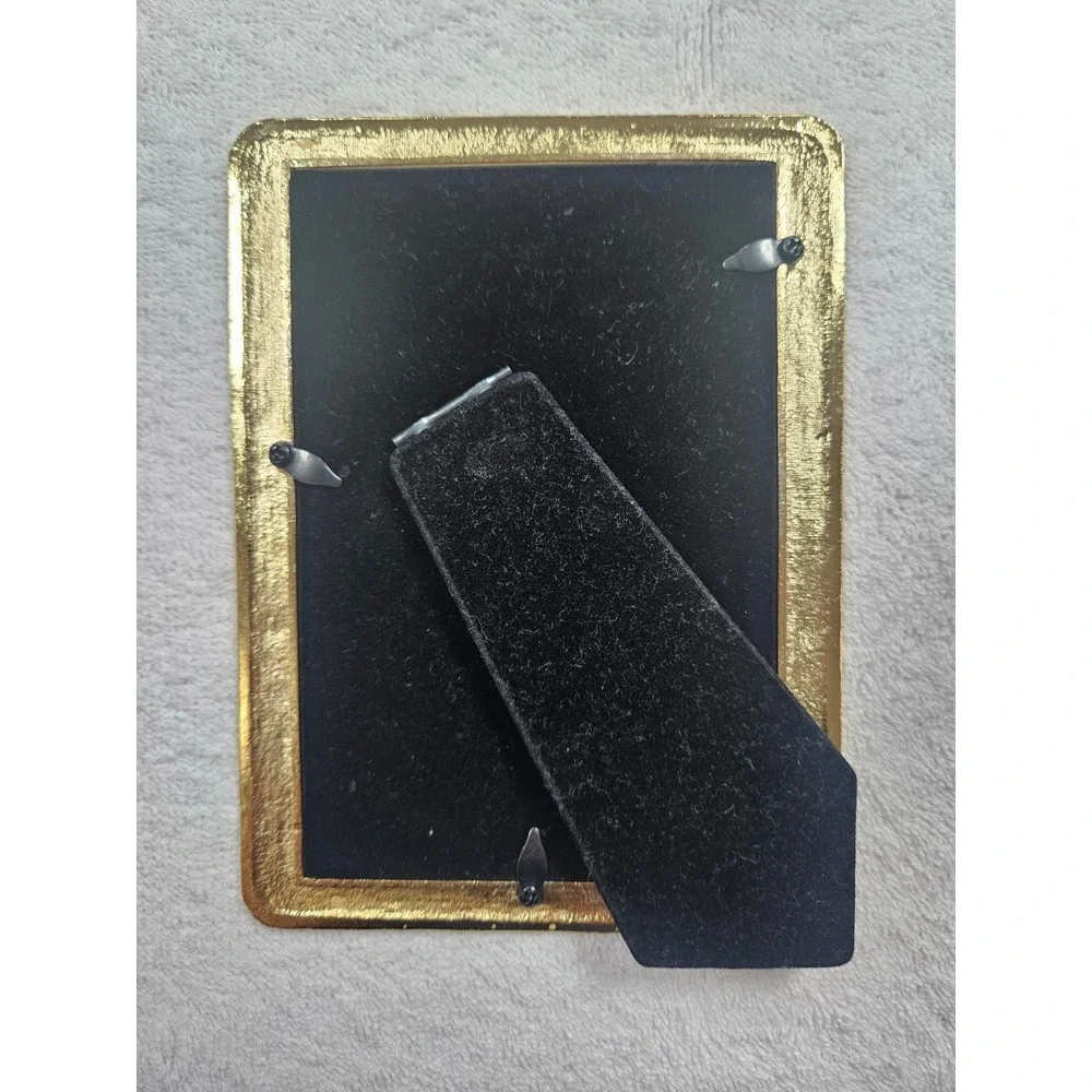 Collette et Cie enamel/stone frame. 5/7 Green/Silver